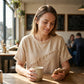 Women’s Summer Top with Raw Edge Paneling