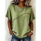 Women’s Summer Top with Raw Edge Paneling