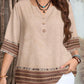 Women's Casual Button-Front V-Neck Top