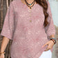 Women's Casual Button-Front V-Neck Top