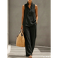 Women's Minimalist Sleeveless Top & Wide-Leg Pants Set