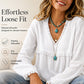 Women's Casual V-Neck Long Sleeve Top