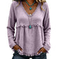 Women's Casual V-Neck Long Sleeve Top