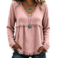 Women's Casual V-Neck Long Sleeve Top