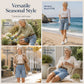 Women’s Loose Fit Denim Cargo Shorts