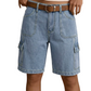 Women’s Loose Fit Denim Cargo Shorts