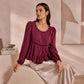 Women's Casual Puff Sleeve Blouse