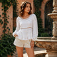 Women's Casual Puff Sleeve Blouse