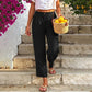 Women's Cotton Linen Straight Leg Pants