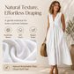 Women's Sleeveless V-Neck Pleated Dress with Pockets
