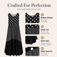 Women's Sleeveless Polka Dot & Plaid Patchwork Dress