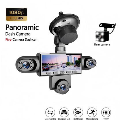 HD 1080P Multi-Lens Dash Cam with Night Vision