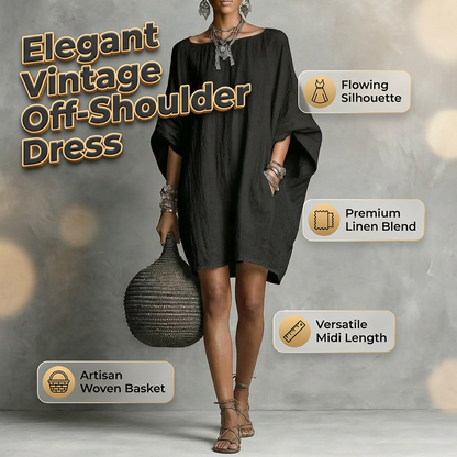 Women's Oversized Batwing Sleeve Dress