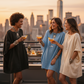 Women's Oversized Batwing Sleeve Dress