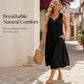 Women Sleeveless Cotton Linen Dress