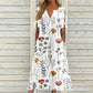 Women's Casual Floral Print V Neck Dress