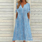 Women's Casual Floral Print V Neck Dress