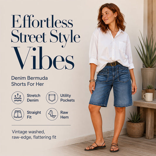 Women's Classic Straight-Leg Denim Crop Pants