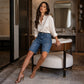 Women's Classic Straight-Leg Denim Crop Pants