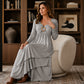 Women's Solid Color Tiered Hem Casual Dress