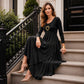 Women's Solid Color Tiered Hem Casual Dress