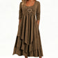 Women's Solid Color Tiered Hem Casual Dress