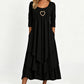 Women's Solid Color Tiered Hem Casual Dress