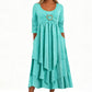 Women's Solid Color Tiered Hem Casual Dress