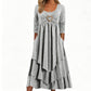 Women's Solid Color Tiered Hem Casual Dress