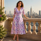Women's Casual V-Neck Printed Dress
