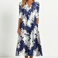 Women's Casual V-Neck Printed Dress