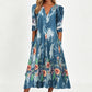 Women's Casual V-Neck Printed Dress