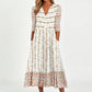 Women's Casual V-Neck Printed Dress
