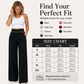 Women's High-Waisted Wide-Leg Pants with Contrast Trim