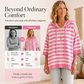 Women's Casual Striped Hooded Pullover Top