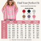 Women's Casual Striped Hooded Pullover Top