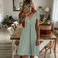 Women's Scalloped V-Neck Eyelet Dress