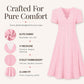 Women's Scalloped V-Neck Eyelet Dress