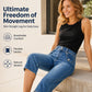 Women's High Waisted Knee Length Jean Shorts