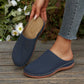 Women's Perforated Slip-On Platform Mules