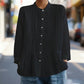 Women's Casual Stand Collar Pleated Shirt