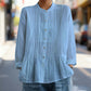 Women's Casual Stand Collar Pleated Shirt
