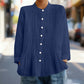 Women's Casual Stand Collar Pleated Shirt