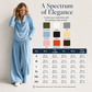 Women's Casual Cowl Neck Top and Wide-Leg Pants Set