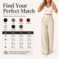 Women's High-Waisted Wide-Leg Pants with Side Buttons