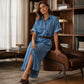 Women's Loose-Fit Button-Down Denim Dress