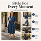 Women's Loose-Fit Button-Down Denim Dress