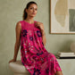 Women's Summer Sleeveless Floral Print Dress