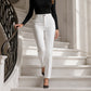 Women's High Waisted Cropped Suit Pants