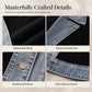 Women’s Elegant Denim Spliced Ribbed Knit Coat